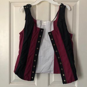 Renaissance Festival Black Red Bodice- Perfect